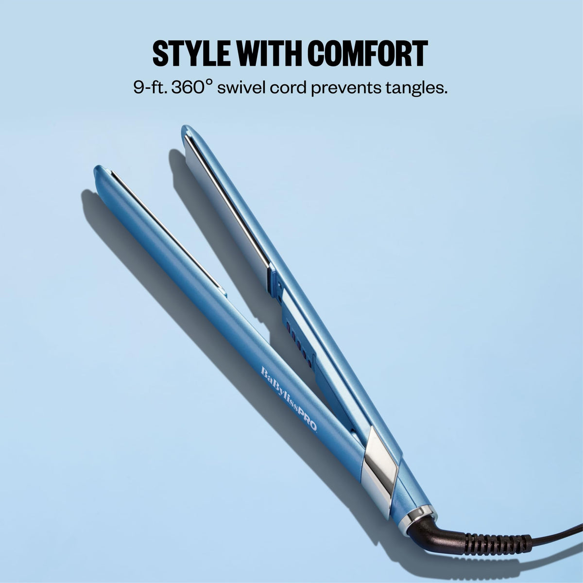 BaBylissPRO Ultra Sleek Flat Iron 1-inch close-up of plates