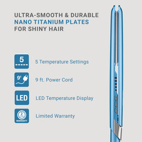 BaBylissPRO Ultra-Sleek Flat Iron full size with LED temperature display