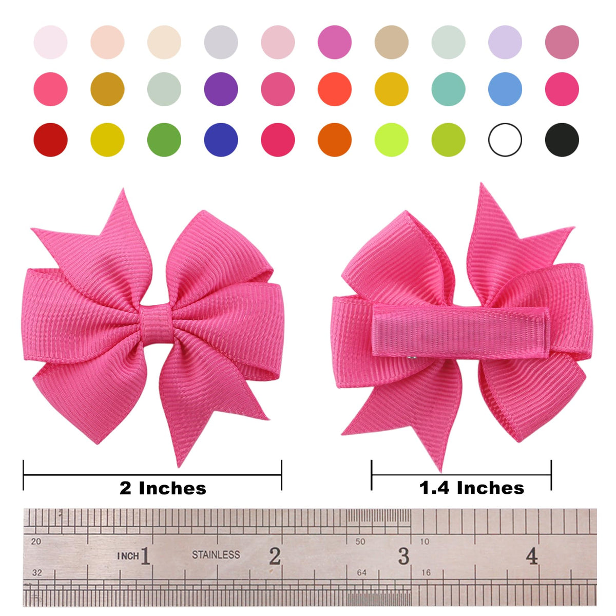 Babymatch Baby Hair Bows Clips packaging with vibrant ribbons