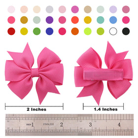 Babymatch Baby Hair Bows Clips packaging with vibrant ribbons