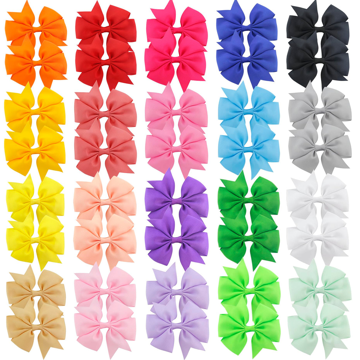 Babymatch Pinwheel Hair Bows 4 inch assorted colours front view