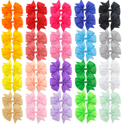 Babymatch Pinwheel Hair Bows 4 inch assorted colours front view