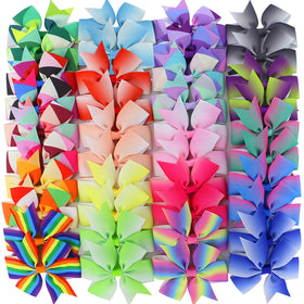 Babymatch Rainbow Bows Hair Clips in assorted colours