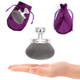 BABYSHEEP body brush with makeup applied on skin
