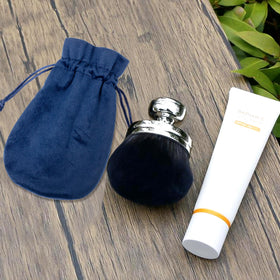 BABYSHEEP Extra Large Body Makeup Brush on a makeup table