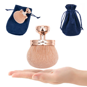 BABYSHEEP Extra Large Body Makeup Brush with makeup products on a vanity
