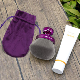 BABYSHEEP Kabuki Brush in lifestyle setting on vanity
