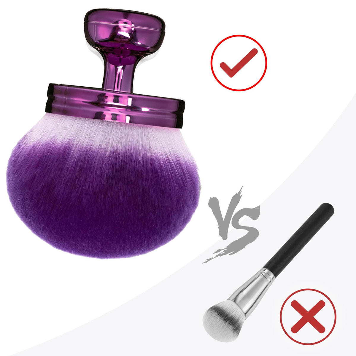 BABYSHEEP Large Body Makeup Brush showing bristles close-up