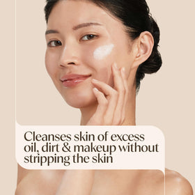 Back of Aveeno Daily Foaming Gel Cleanser packaging