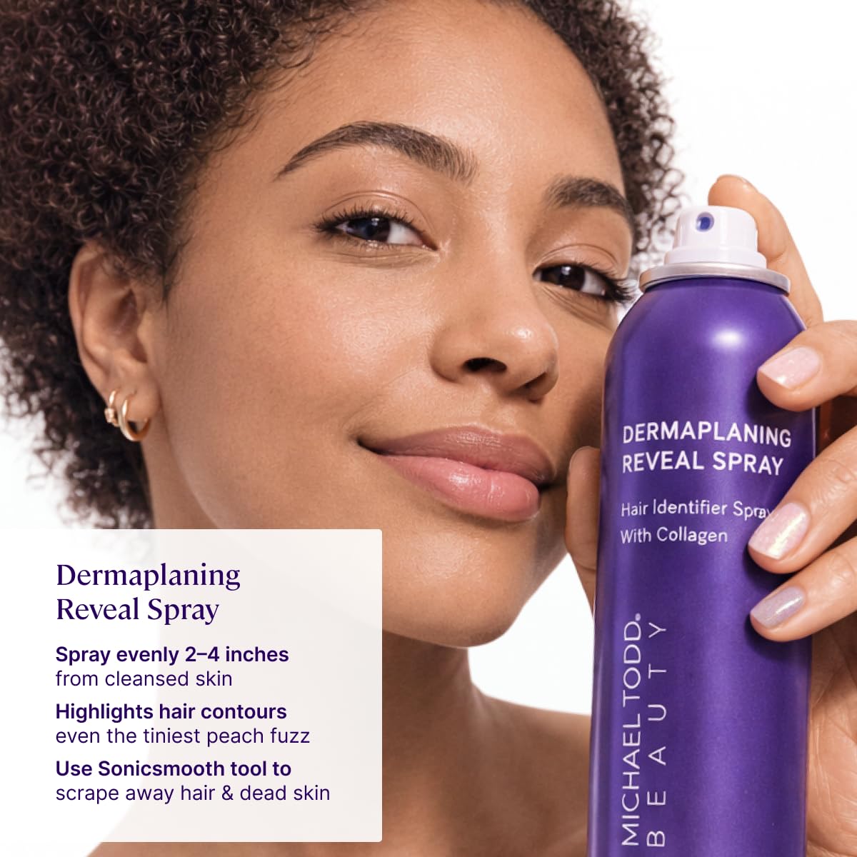 Back of MICHAEL TODD Sonicsmooth Hair Identifier Spray 4oz