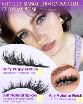 Back of Yawamica Fluffy Manga Lash Clusters packaging