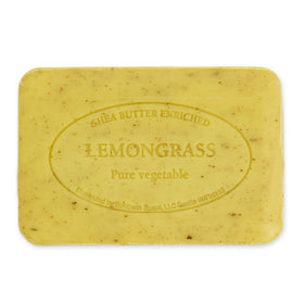 Back packaging of Pre de Provence Lemongrass Soap Bar