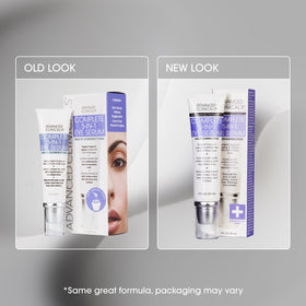 Back view of Advanced Clinicals 5-in-1 Eye Serum packaging