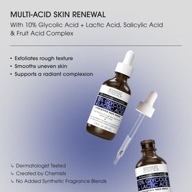 Back view of Advanced Clinicals Exfoliating Serum packaging
