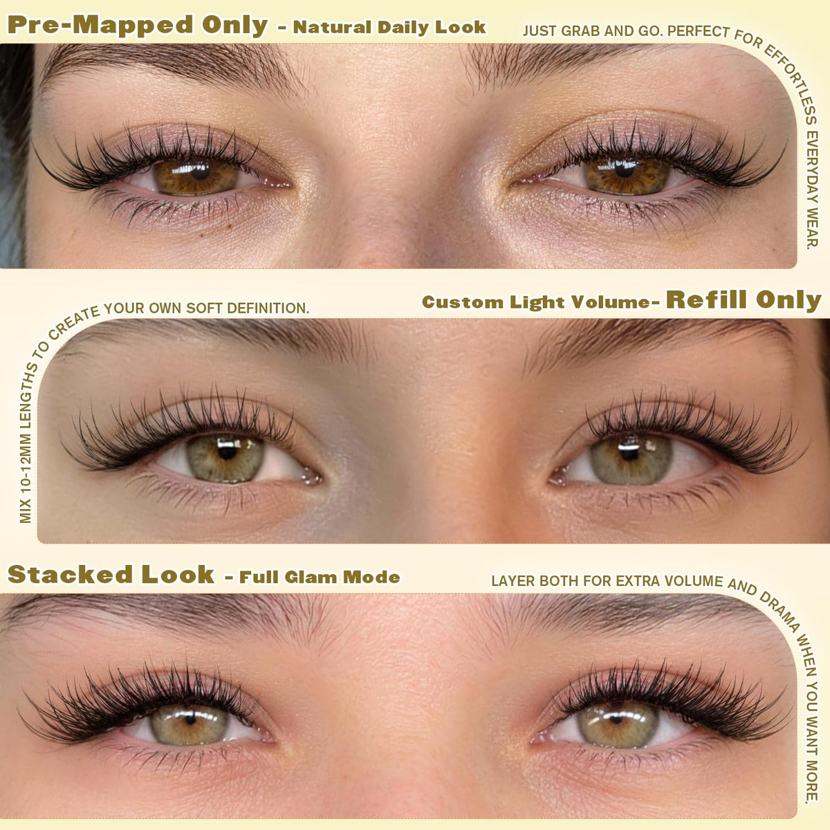 Back view of ALICE Wispy Natural Lash Clusters packaging
