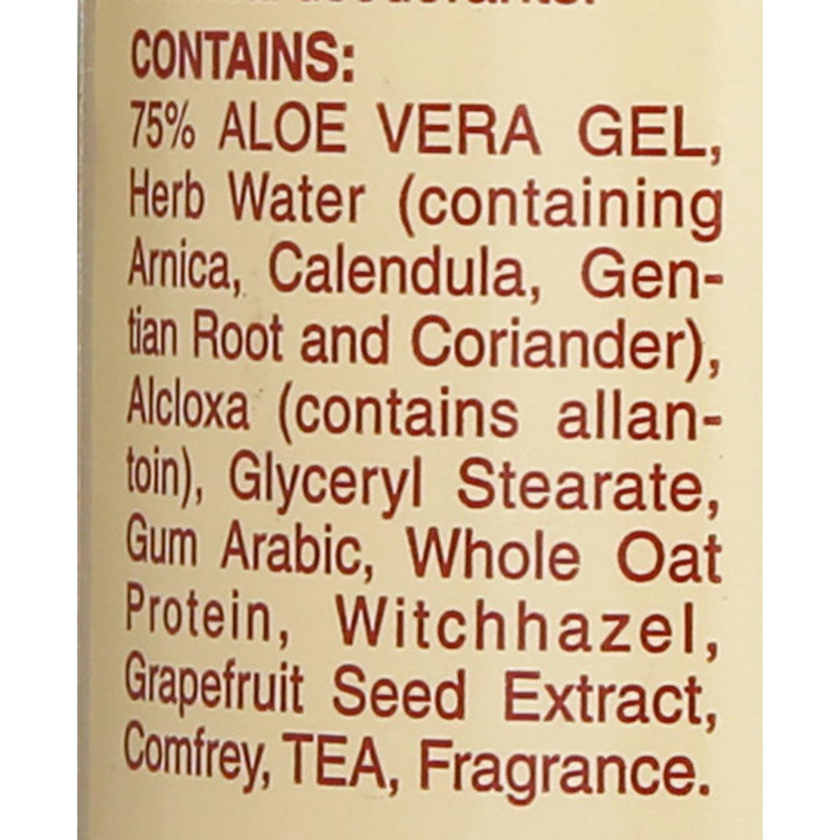 Back view of Alvera All Natural Roll-On Deodorant packaging
