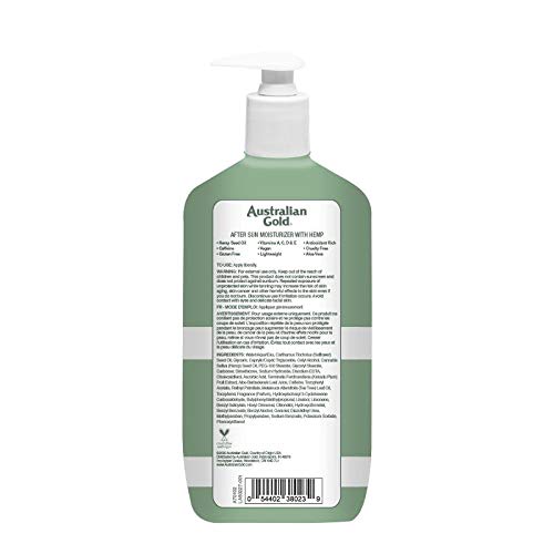 Back view of Australian Gold After Sun Moisturizing Lotion 16oz