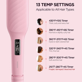 Back view of BABONIR Hair Crimper showing ergonomic handle
