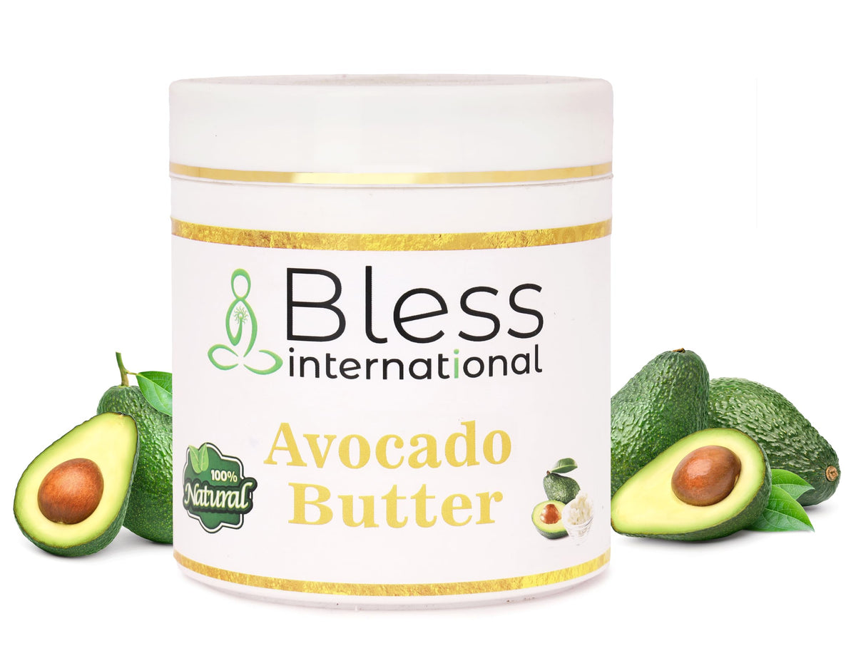 Back view of Bless International Organic Raw Avocado Butter 520g packaging