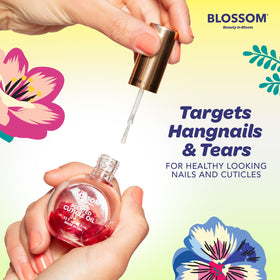 Back view of Blossom Cuticle Oil packaging