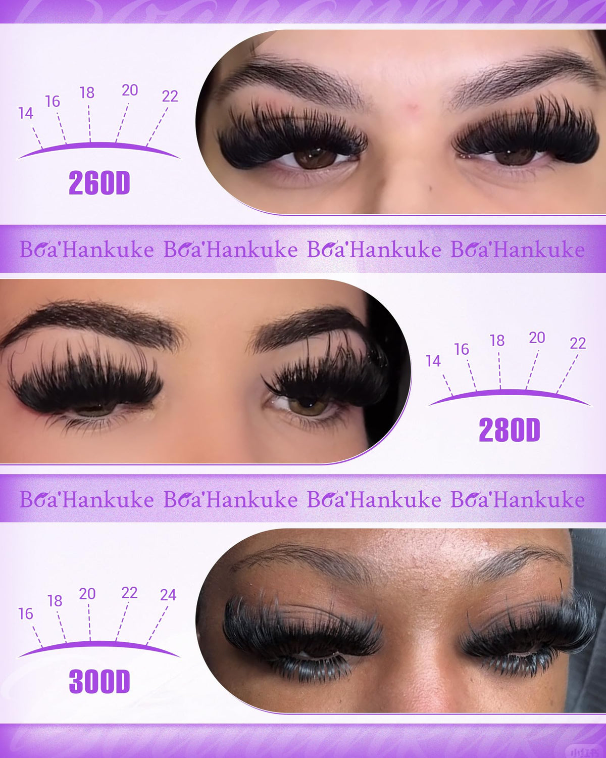 Back view of Boahankuke Fluffy Lash Clusters packaging