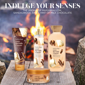 Back view of Bodycology Fireside S'more Body Mist bottle
