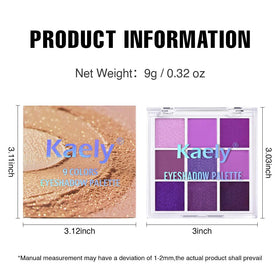 Back view of CAKAILA 9-Colour Eyeshadow Palette packaging