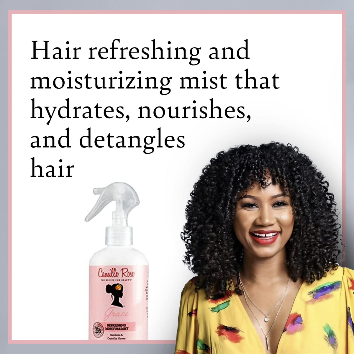 Back view of Camille Rose Grace Refreshing Moisture Mist 8 oz