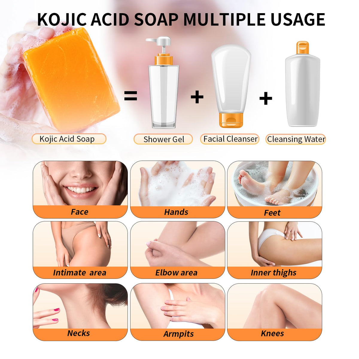 back view of ceedoo Kojic Acid Soap packaging