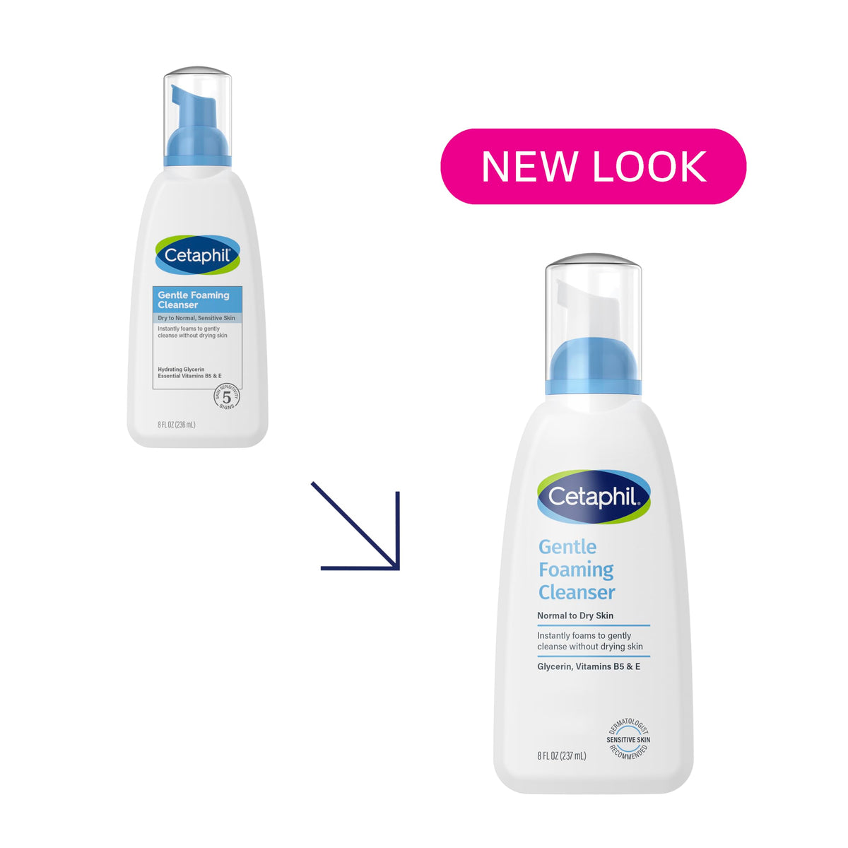 Back view of Cetaphil Gentle Foaming Cleanser packaging