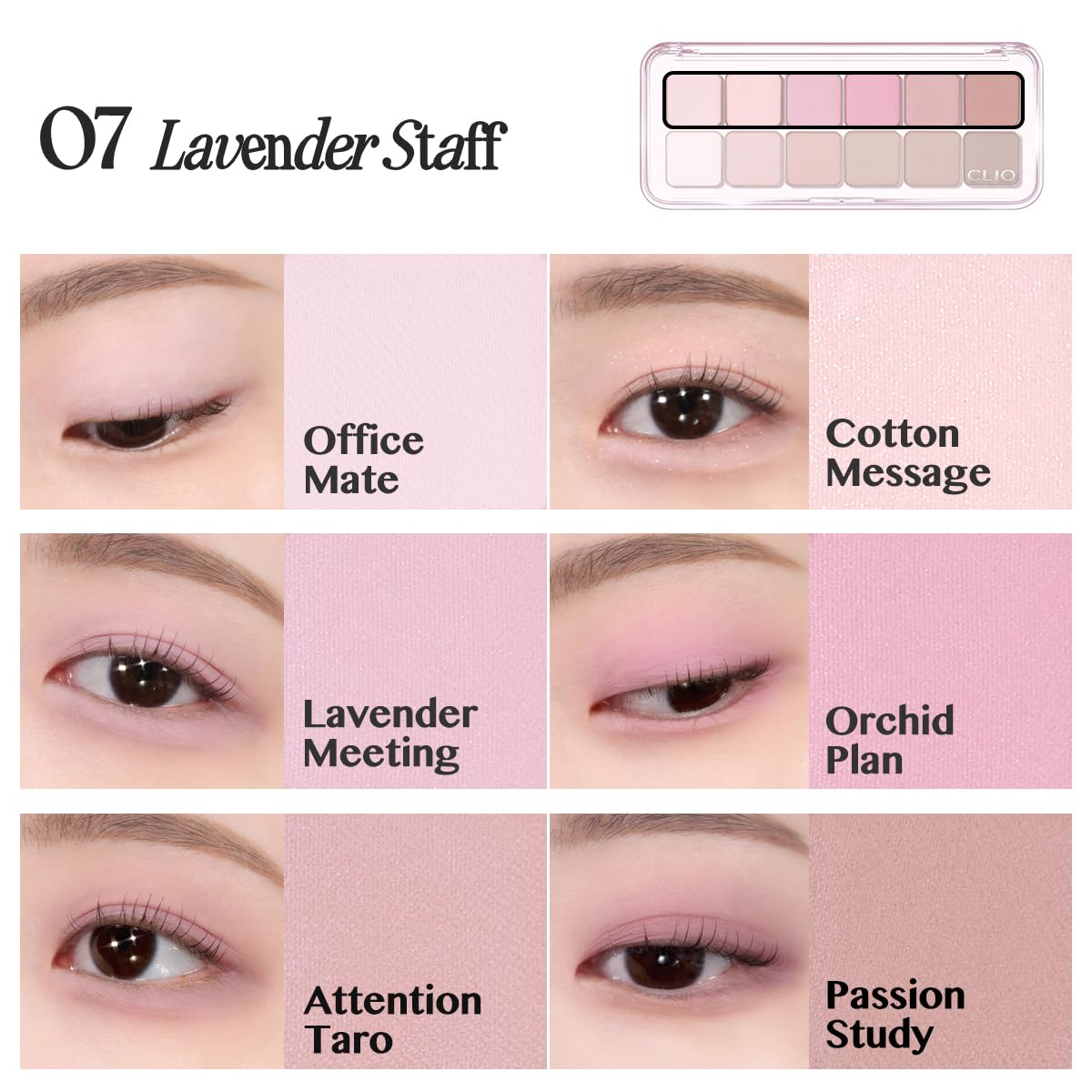 Back view of CLIO PROFESSIONAL Pro Eye Palette Air packaging