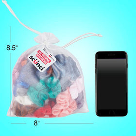 Back view of Conair velvet scrunchies packaging