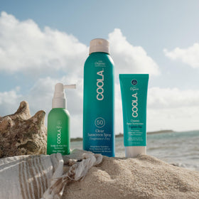 Back view of COOLA Organic Scalp Spray packaging