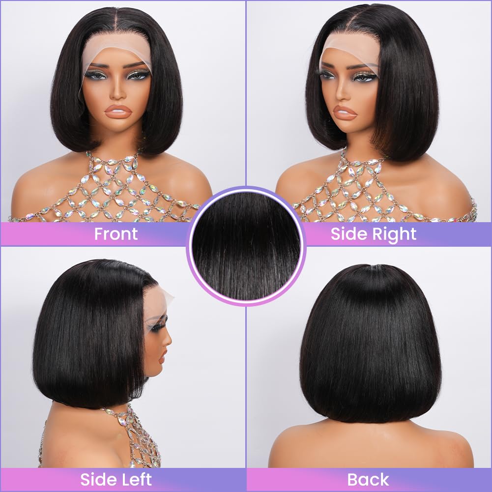 Back view of Dekume Short Bob Wig 8 Inch