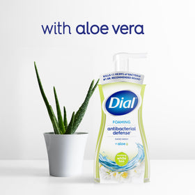 Back view of Dial Antibacterial Foaming Hand Wash packaging
