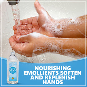 Back view of ECOS Free & Clear Hand Soap with ingredients