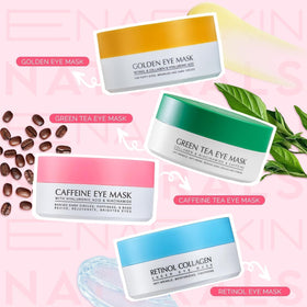 Back view of Enaskin Naturals Under Eye Patches Kit packaging
