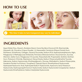 Back view of EQQUALBERRY Collagen Glow Up Mask packaging