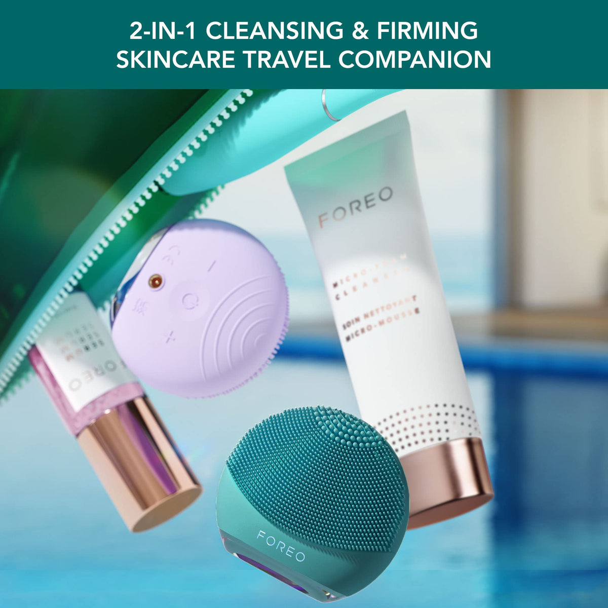 Back view of FOREO Luna 4 go with firming ridges