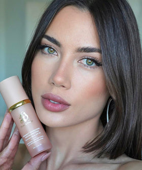 Back view of Forever Bloom Bio Mimic Foundation packaging