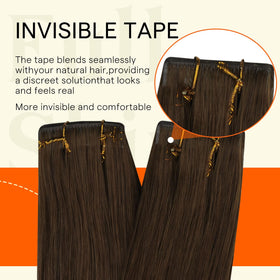 Back view of Full Shine Tape in Hair Extensions 20 Inch
