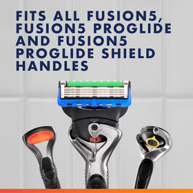 Back view of Gillette Fusion5 ProGlide Razor Refills packaging