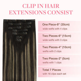 Back view of GOO GOO clip in hair extensions on a mannequin