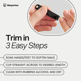 Back view of Harperton Nail Clipper showing ergonomic design