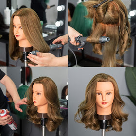 Back view of Headwinn mannequin head showing hair length