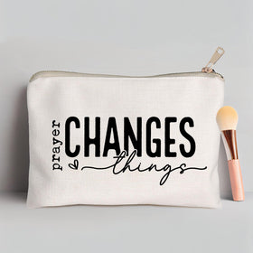 Back view of HubbgDesign Prayer Changes Things Makeup Bag