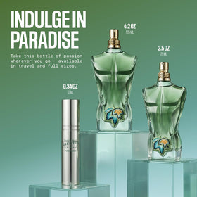 Back view of Jean Paul Gaultier Le Beau Paradise Garden bottle