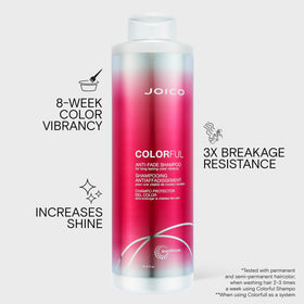 Back view of Joico Colorful Anti-Fade Shampoo bottle