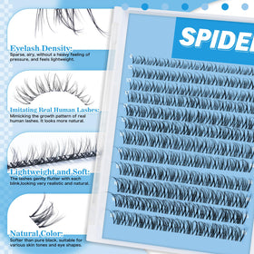Back view of KevKev Spider Lash Clusters packaging