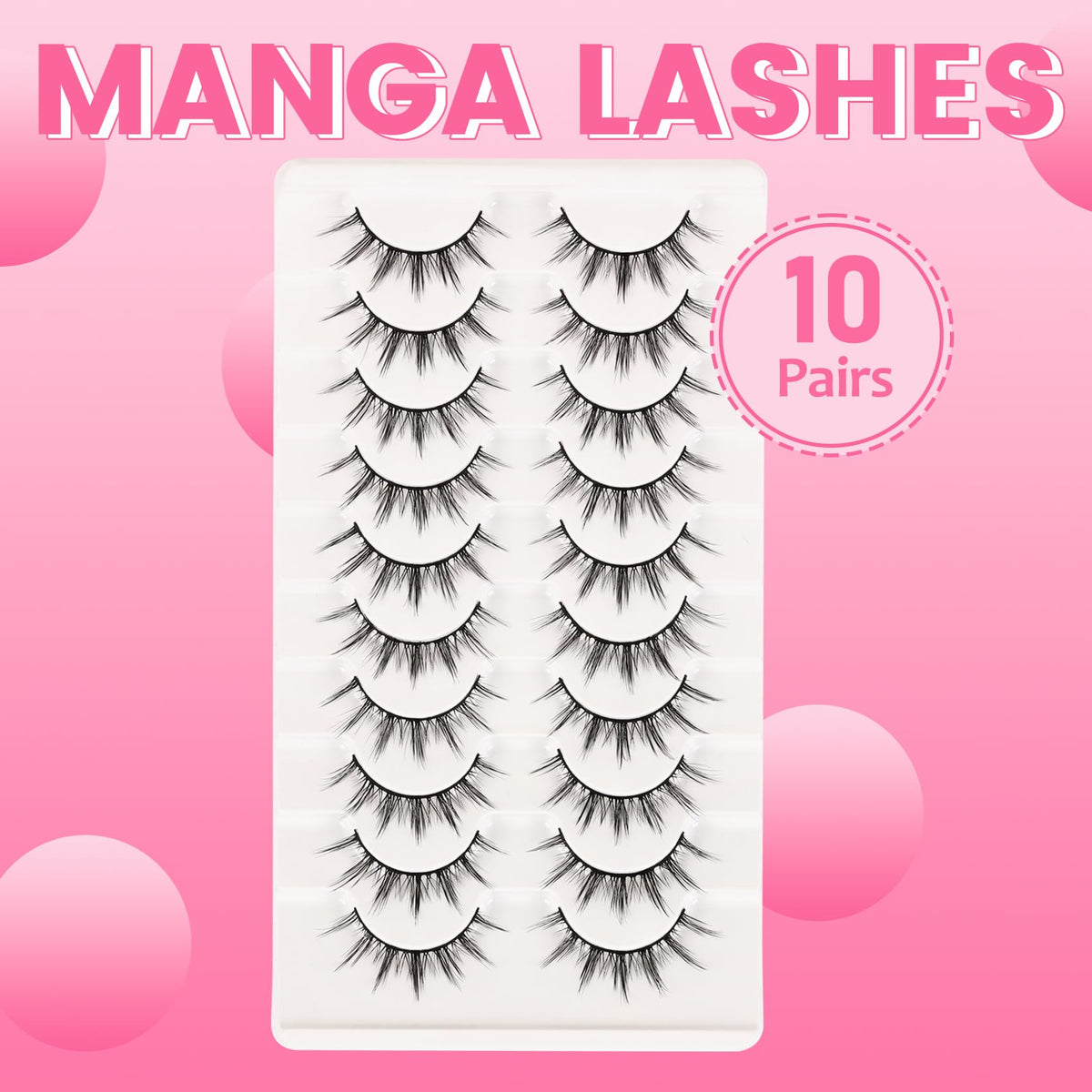 Back view of Losha Manga Lashes showing band detail